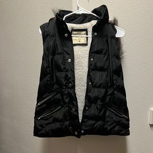 Fur hood Vest